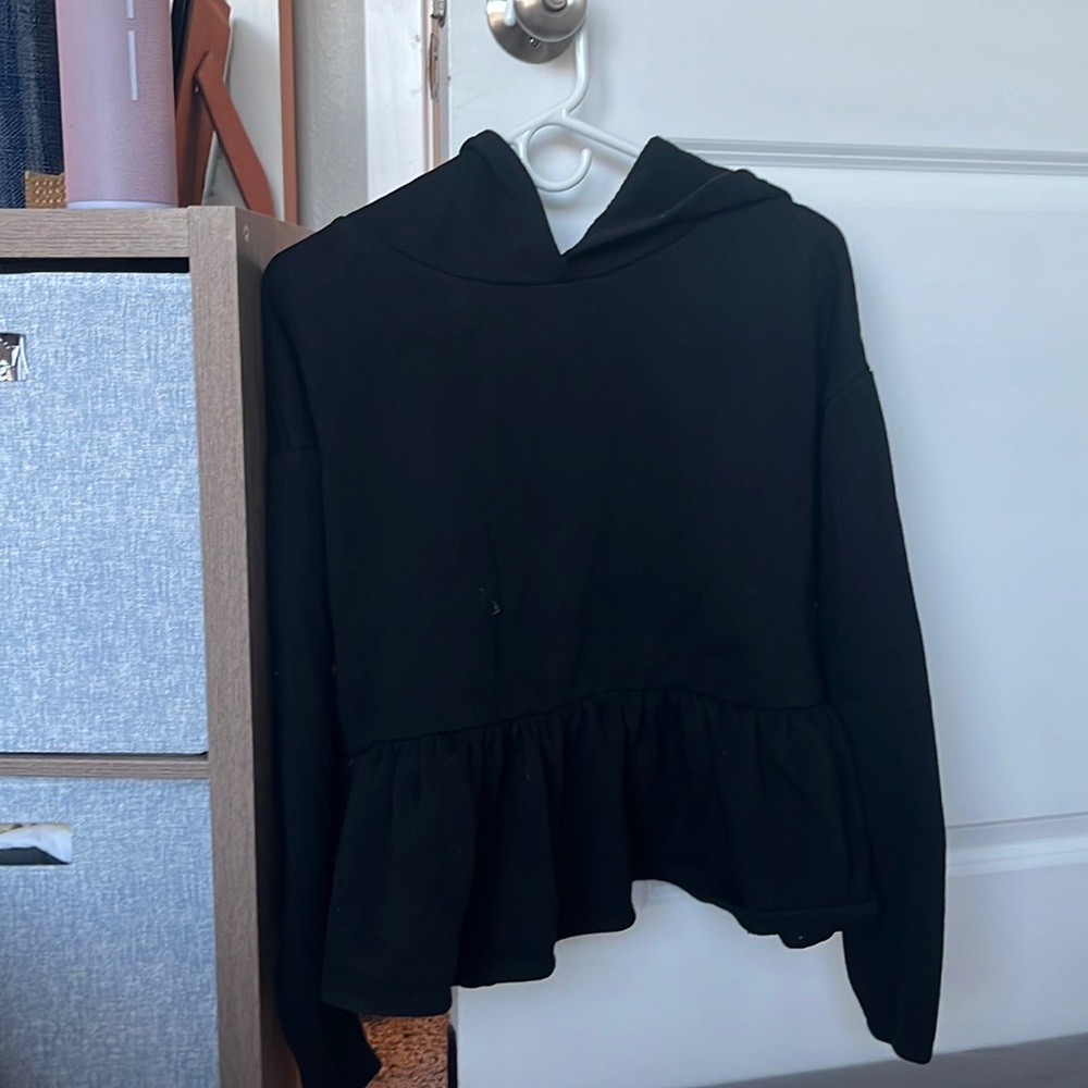 Urban Outfitters Black Peplum Hoodie